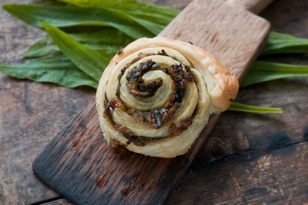 Blätterteig Wildgemüse-Schnecken
